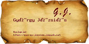 György Józsiás névjegykártya